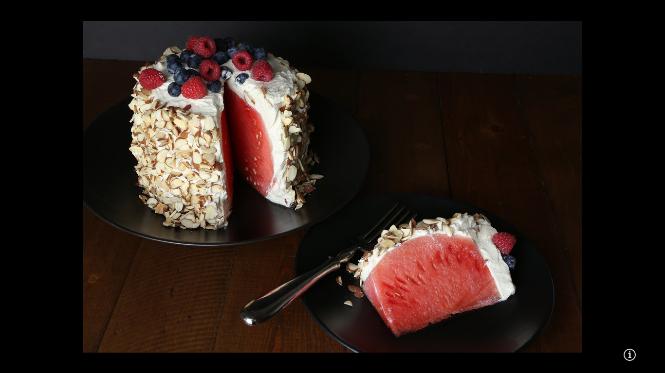 Watermelon cake with no bake